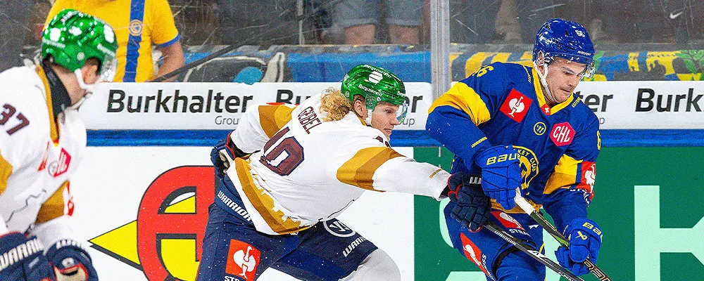 Eisbären Berlin beim 2:8 in der Champions Hockey League gegen HC Davos