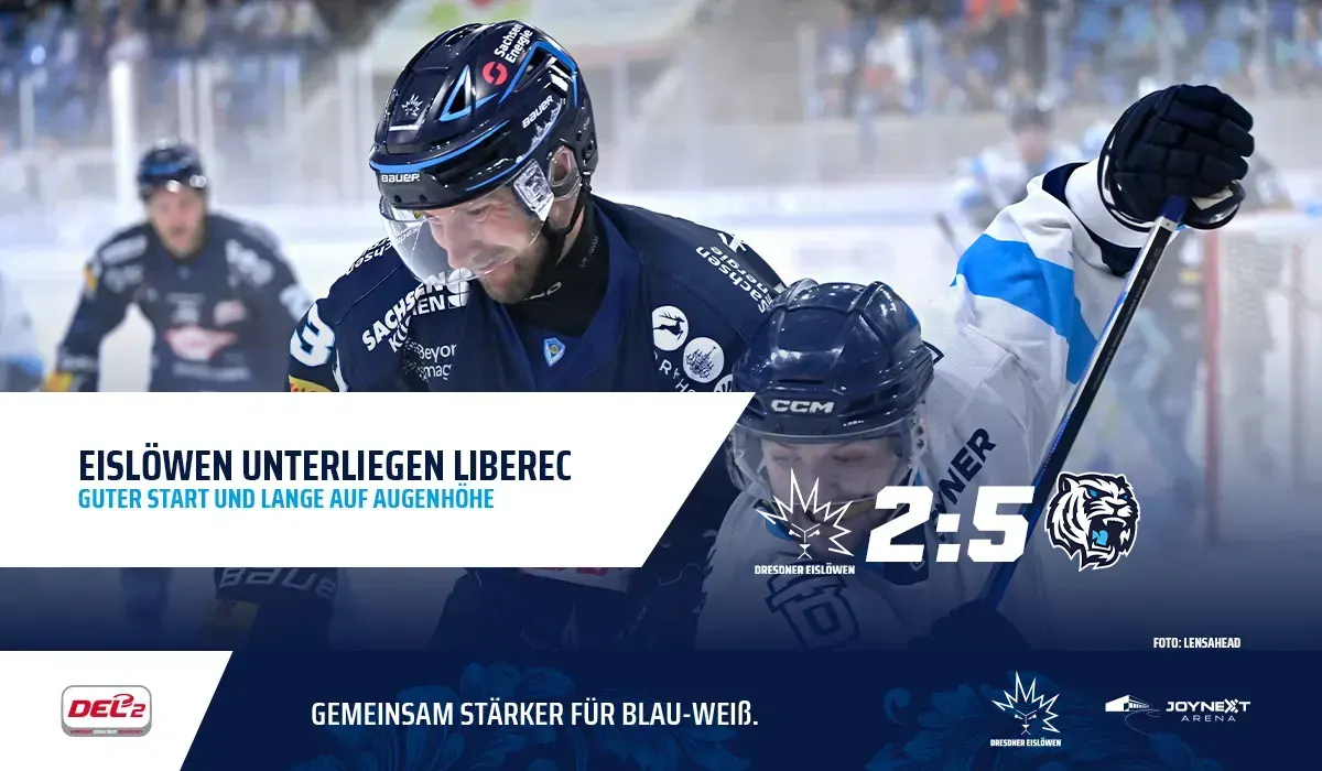 Eislöwen verspielen 2:0-Führung gegen Liberec